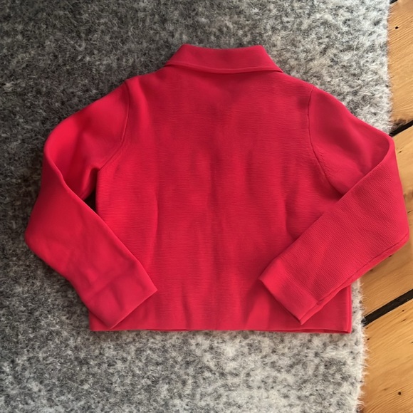 J.Crew Girls' Red Collared Sweater Lady Jacket—On Holiday Tee—Heart Sequin Tee - Picture 6 of 12